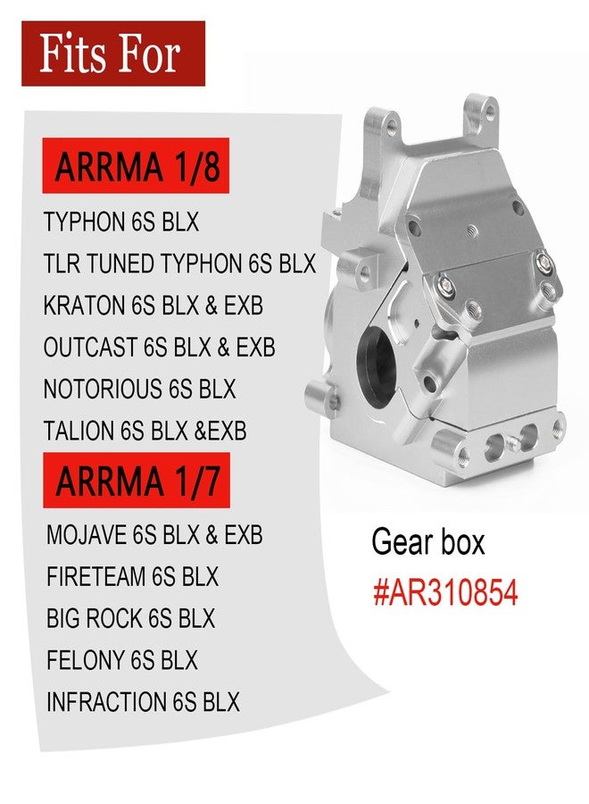 مجموعة علبة تروس ألومنيوم شديدة التحمل لسيارات ARRMA 6S بمقياس 1/8 (كراتون/نوتوريوس/أوتكاست/تاليون/تايفون) ومقياس 1/7 (موجافي/فيلوني/إنفراكشن/فايرتيم) BLX، علبة تروس تفاضلية بديلة لرقم AR310854 - Image 2